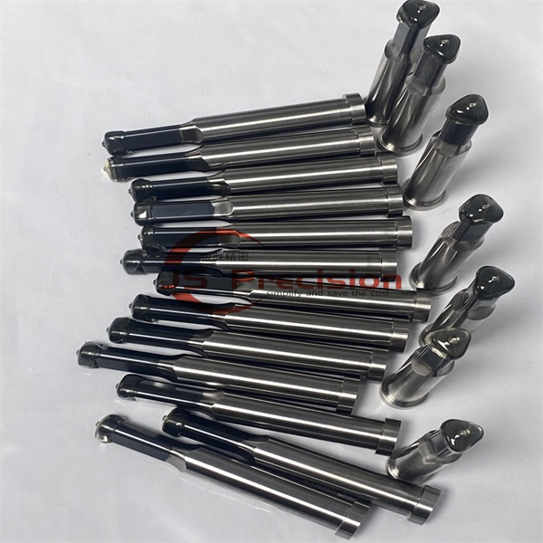 JS PRECISION CUTOM TRIANGLE EJECTOR PUNCHES WITH TICN COATING, ISO 8020 STANDARD EJECTOR PUNCHES