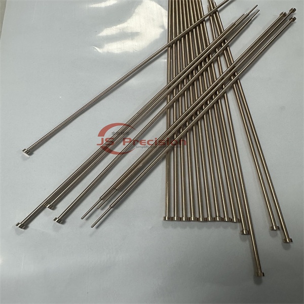 JS PRECISION BRASS DIN 1530 STANDARD EJECTOR PINS WITH CYLINDRICAL HEAD FOR PLASTIC INJECTION MOLD PARTS