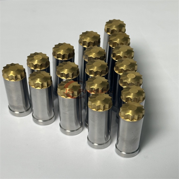 JS PRECISION M42/ASP23/HSS STEEL HARDENED SPECIAL FORMING PUNCHES WITH TIN COATING, PIERCING PUNCH SIMILAR TO ISO 8020