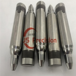 JS PRECISION CNC GRINDING PILOT PUNCHES WITH HEAVY DUTY BALL SEAT, 1.237/ SKD11 STEEL HARDENED BALL LOCK PILOT PUNCHES