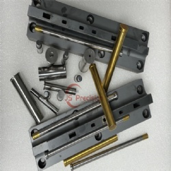 JS PRECISION SEIBU WIRE EDM STAMPING MOLD COMPONENTS,TIN COATED ROUND STRAIGHT PUNCHES