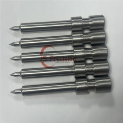 JS PRECISION STEEL HARDENED MOLD PINS FOR MEDICAL USE, HIGH QUALITY PILOT PUNCHES WITH CYLINDRICAL HEAD