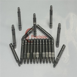 JS PRECISION 1.2210 STEEL HARDENED ROUND MOLD PUNCHES PINS WITH CUTOM FLATS