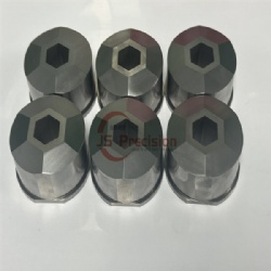 JS PRECISION M2/HSS/SKH51 STEEL HARDENED HEXAGONAL DIE BUTTONS WITH ALCRONA COATING